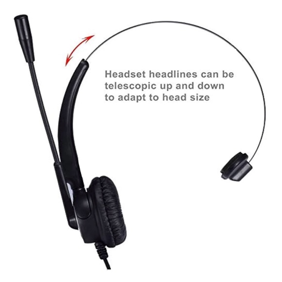 NIB TRIPRO 4-Pin RJ9 Telephone Headset for Landline Desk Phones (H510-RJ) - Picture 11 of 11